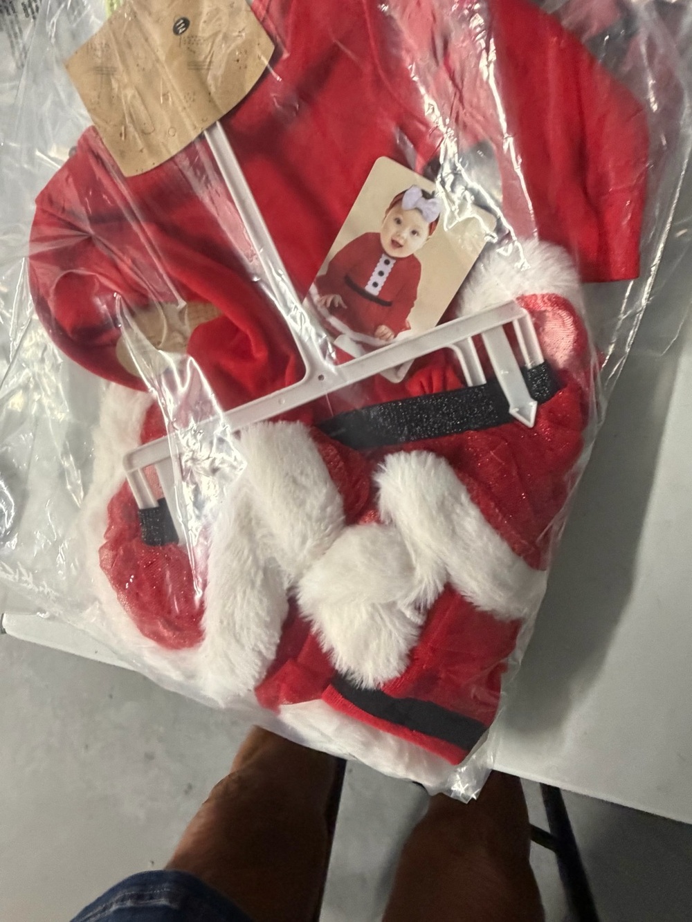 Kids Holiday Santa Outfit - Red Faux-Fur Trim size 3 months NWT girls dress